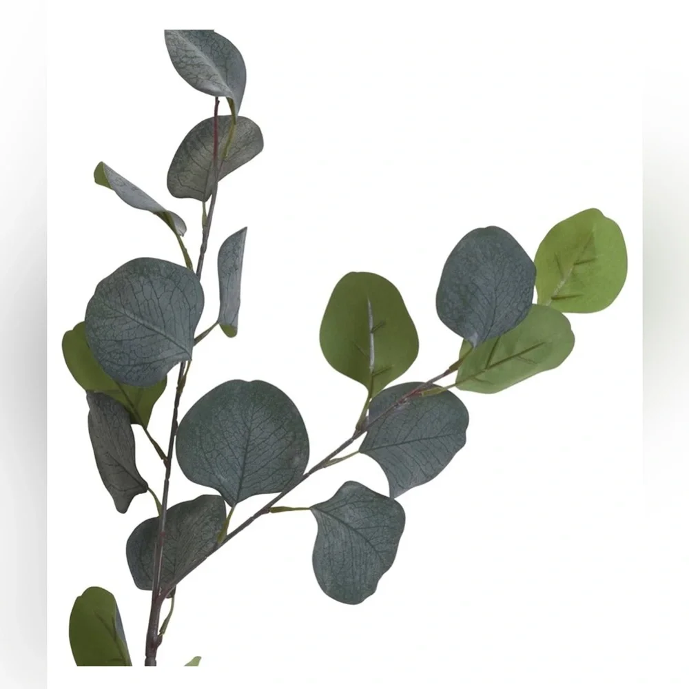 Eucalypus Artificial Greenery Stem, Fake Plants for Home Decoration, Set of 6